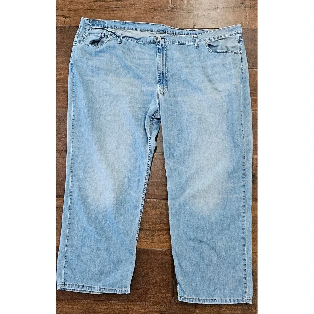 Y2K Levis 559 Relaxed Straight Mens Jeans Light Wash Denim Blue 58x32